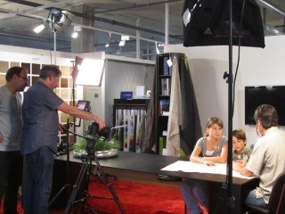 Filmaufnahmen in der Bauarena